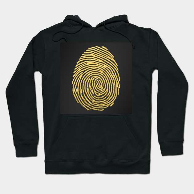 GOLDEN FINGER PRINT Hoodie by GOTOCREATE